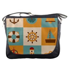 Nautical Elements Collection Messenger Bag by Semog4