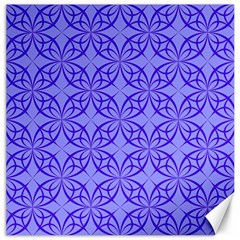 Decor Pattern Blue Curved Line Canvas 16  X 16  by Semog4