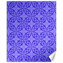 Decor Pattern Blue Curved Line Canvas 11  X 14  by Semog4