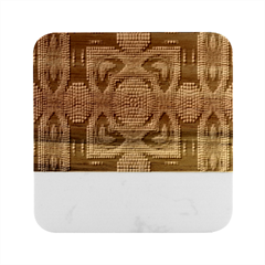 Kaleidoscope Art Pattern Ornament Marble Wood Coaster (square) by Semog4