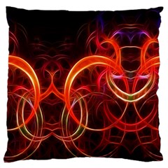 Background Fractal Abstract Large Premium Plush Fleece Cushion Case (one Side) by Semog4