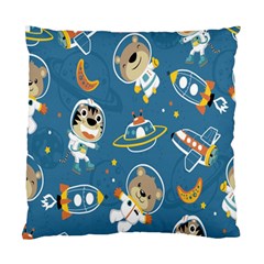 Seamless Pattern Funny Astronaut Outer Space Transportation Standard Cushion Case (two Sides) by Semog4