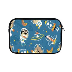 Seamless Pattern Funny Astronaut Outer Space Transportation Apple Ipad Mini Zipper Cases by Semog4