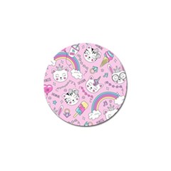 Beautiful Cute Animals Pattern Pink Golf Ball Marker (10 Pack)