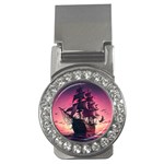 Ship Pirate Adventure Landscape Ocean Sun Heaven Money Clips (CZ)  Front