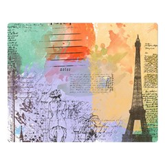 Scrapbook Paris Vintage France Two Sides Premium Plush Fleece Blanket (large) by Salman4z