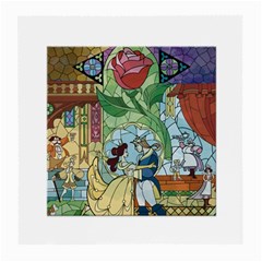 Stained Glass Rose Flower Medium Glasses Cloth (2 Sides) by Salman4z