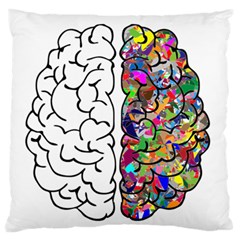 Brain Mind Aianatomy Large Premium Plush Fleece Cushion Case (two Sides)