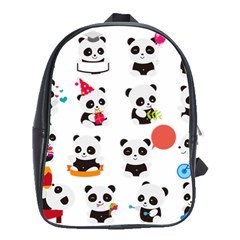 Giant Panda Bear Cuteness School Bag (large) by Salman4z