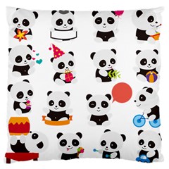 Giant Panda Bear Cuteness Large Cushion Case (one Side) by Salman4z