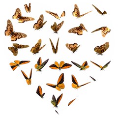 Butterfly Butterflies Insect Swarm Wooden Puzzle Heart by Salman4z