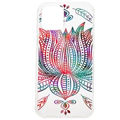 Lotus Feathers Boho Watercolor Iphone 12 Pro Max Tpu Uv Print Case by Salman4z