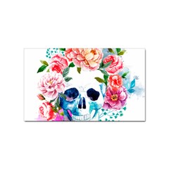 Day Of The Dead Skull Art Sticker (rectangular)