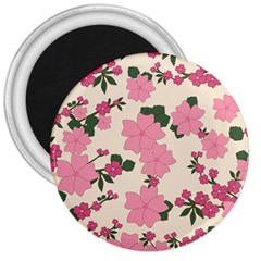 Floral Vintage Flowers 3  Magnets