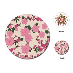 Floral Vintage Flowers Playing Cards Single Design (round) by Dutashop