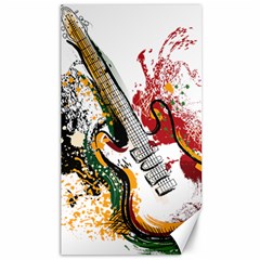 Electric Guitar Grunge Canvas 40  X 72  by Salman4z