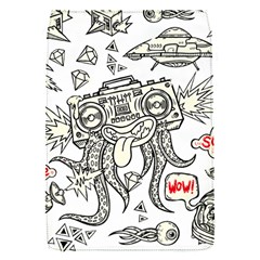 Drawing Clip Art Hand Painted Abstract Creative Space Squid Radio Removable Flap Cover (s) by Salman4z