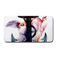 Anchor watercolor painting tattoo art anchors and birds Medium Bar Mat