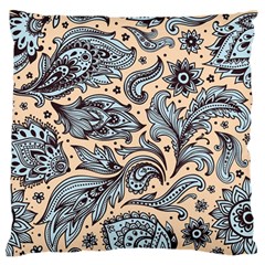 Texture Ornament Paisley Large Premium Plush Fleece Cushion Case (one Side) by Salman4z