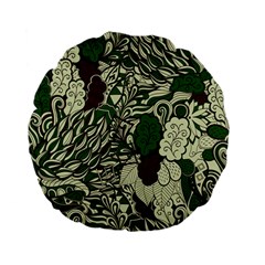 Texture Ornament Pattern Seamless Paisley Standard 15  Premium Flano Round Cushions
