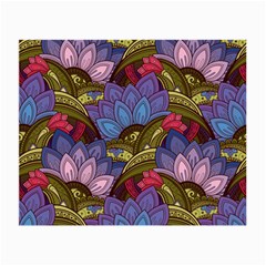 Purple Red And Green Flowers Digital Wallpaper Patterns Ornament Small Glasses Cloth by Salman4z