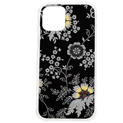 White And Yellow Floral And Paisley Illustration Background Iphone 12 Pro Max Tpu Uv Print Case by Salman4z