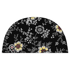 White And Yellow Floral And Paisley Illustration Background Anti Scalding Pot Cap by Salman4z