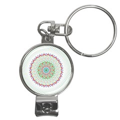 Flower Abstract Floral Hand Ornament Hand Drawn Mandala Nail Clippers Key Chain by Salman4z
