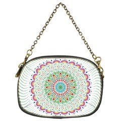 Flower Abstract Floral Hand Ornament Hand Drawn Mandala Chain Purse (one Side) by Salman4z