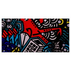 Multicolored Doodle Art Street Art Banner And Sign 8  X 4  by Salman4z