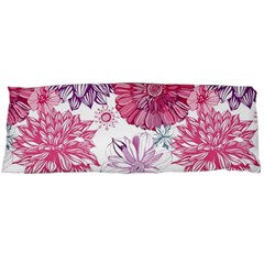 Red And Pink Flowers Vector Art Asters Patterns Backgrounds Body Pillow Case (dakimakura) by Salman4z