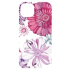 Red And Pink Flowers Vector Art Asters Patterns Backgrounds Iphone 14 Plus Black Uv Print Case