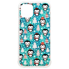 Blue Penguin Pattern Christmas Iphone 12/12 Pro Tpu Uv Print Case by Salman4z