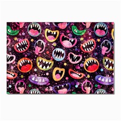 Funny Monster Mouths Postcards 5  X 7  (pkg Of 10)