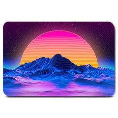 Sun Ultra Artistic 3d Illustration Sunset Large Doormat by Salman4z