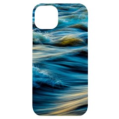 Waves Abstract Iphone 14 Plus Black Uv Print Case by Salman4z