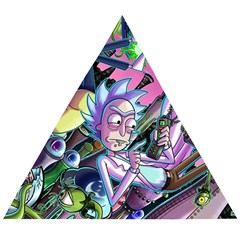 Rick And Morty Time Travel Ultra Wooden Puzzle Triangle by Salman4z