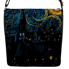 Hogwarts Castle Van Gogh Flap Closure Messenger Bag (s) by Salman4z