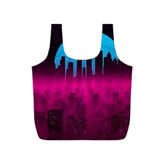 Futuristic Cityscape Full Print Recycle Bag (s) by Salman4z