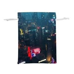 Cityscape Digital Art Lightweight Drawstring Pouch (s) by Salman4z