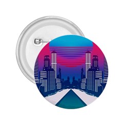 Retro Cityscape Artist Artwork Digital Art 2.25  Buttons