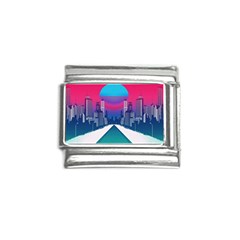 Retro Cityscape Artist Artwork Digital Art Italian Charm (9mm)