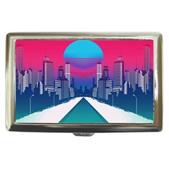 Retro Cityscape Artist Artwork Digital Art Cigarette Money Case