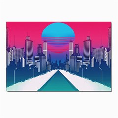 Retro Cityscape Artist Artwork Digital Art Postcards 5  x 7  (Pkg of 10)