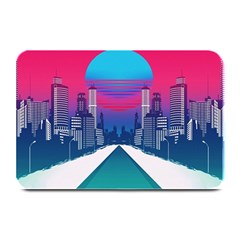 Retro Cityscape Artist Artwork Digital Art Plate Mats