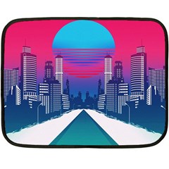 Retro Cityscape Artist Artwork Digital Art Fleece Blanket (Mini)
