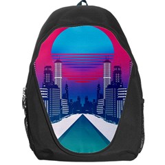 Retro Cityscape Artist Artwork Digital Art Backpack Bag