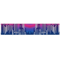 Retro Cityscape Artist Artwork Digital Art Large Premium Plush Fleece Scarf 