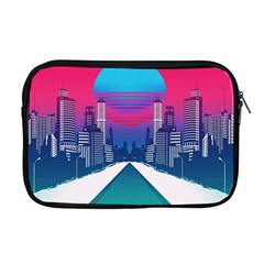 Retro Cityscape Artist Artwork Digital Art Apple MacBook Pro 17  Zipper Case