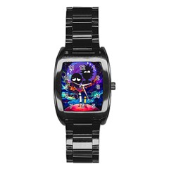 Rick And Morty In Outer Space Stainless Steel Barrel Watch by Salman4z